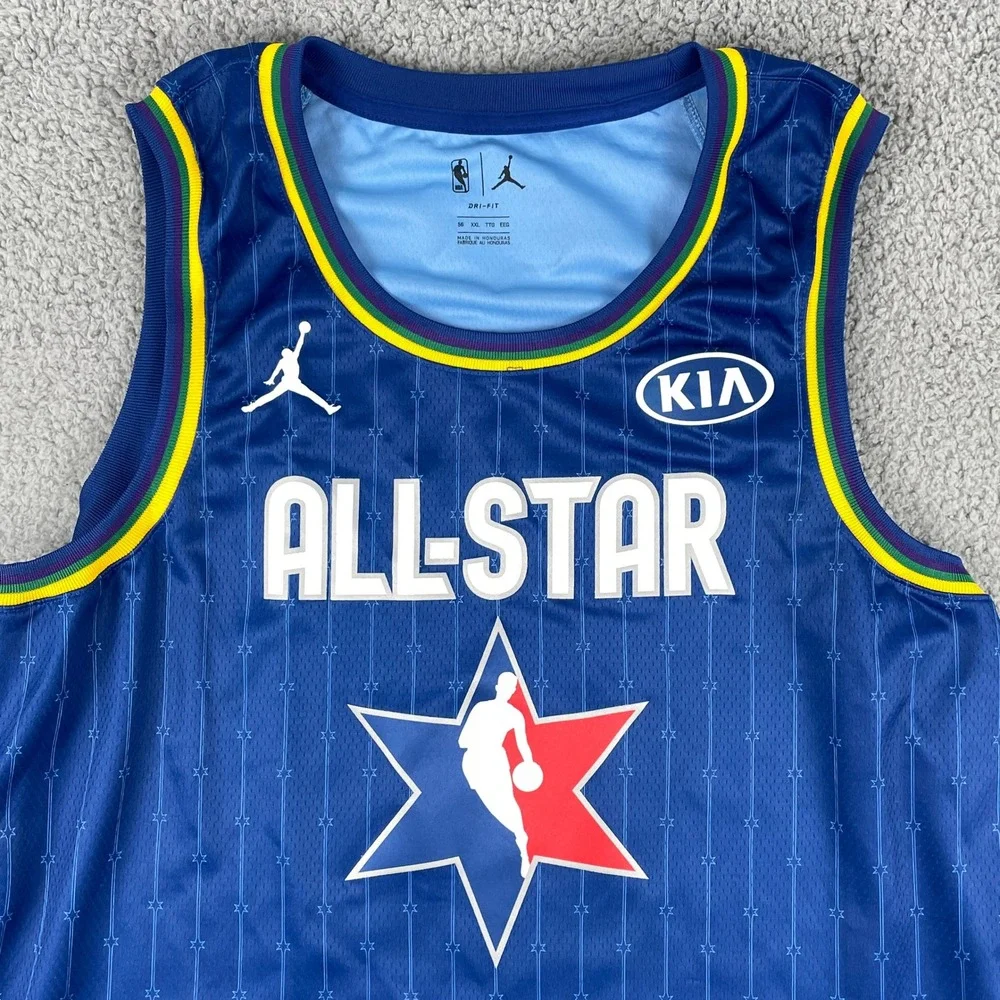 LeBron James All-Star Jersey Mens 2XL Blue Jordan Chicago‎ 2020 Swingman NBA 56